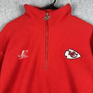 Kansas City Chiefs Logo Athletic Jacket Men's Medium Red Fleece NFL Pro Line